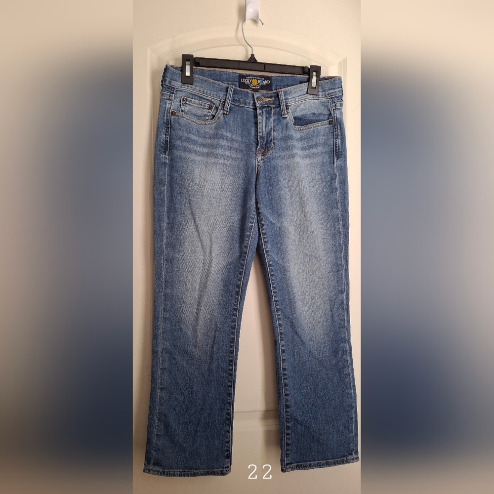 Lucky Brand Sweetn Crop Denim Jeans Sz 4/27 Casual Boho Streetwear